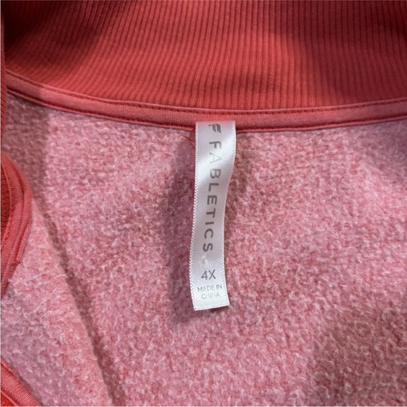 Fabletics Fleece 1/4 Pull Over Sweater Active West Women’s Plus 4XL Pink Pockets - Picture 7 of 10